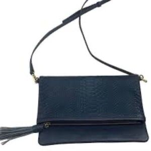 Gigi New York Snakeskin-Embossed Leather Crossbody